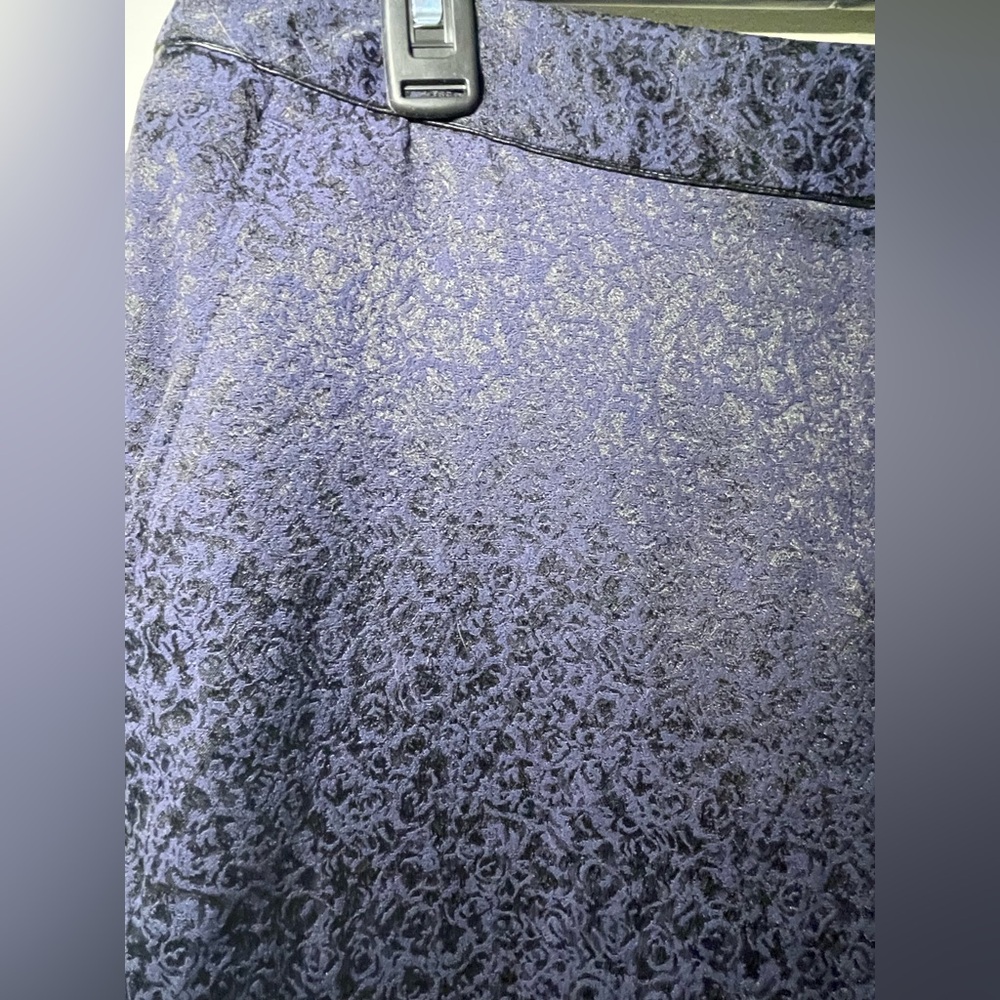Dana Buchman navy jacquard textured ankle pant size 14 navy - Picture 4 of 6